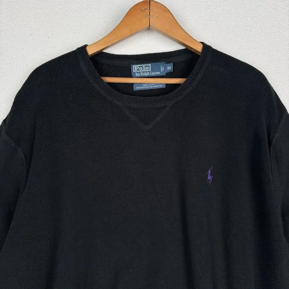Vintage‎ Polo By Ralph Lauren Men’s Crewneck Sweater Pullover XL XLarge Black